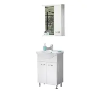 Set mobilier baie Olimpos 3 piese alb 55 cm