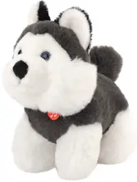 Jucărie de pluș Amek Toys - Husky cu sunet, 18 cm