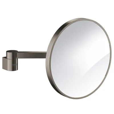 Oglinda barbierit Grohe Selection 41077AL0, pivotanta, factor marire 7X, fixare ascunsa, mat, Hard graphite