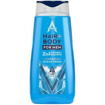 Sampon 2 in1 Hair & Body pentru Barbati, 400 ml, Astonish