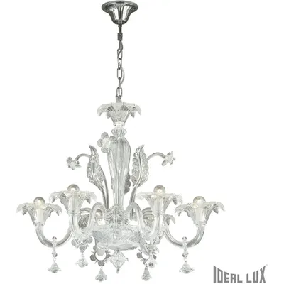 candelabru Ca’ Vendramin, 6 becuri, dulie E14, D:800 mm, H:900/1350 mm, Transparent