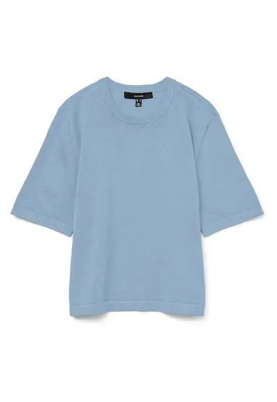 Tricou dama - supradimensionat - albastru deschis - vascoza/poliester