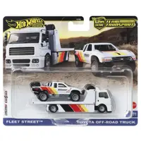 Transportator cu masinuta Hot Wheels, Car Culture, Toyota Off-Road Pickup Truck si Fleet Street Truck, HRV39