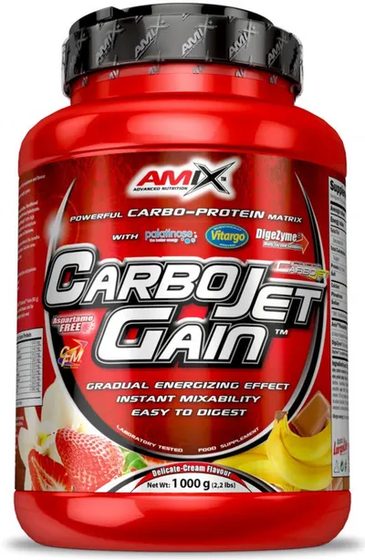 CarboJet Gain, căpșună, 1 kg, Amix