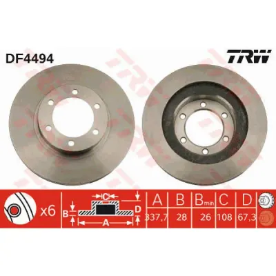 Disc frana TRW DF4494