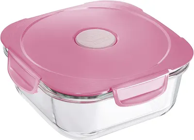 Cutie pentru mâncare Maped Concept - Roz, din sticlă, 1.2 l