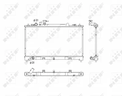 Radiator motor potrivit MAZDA 6 1.8-2.5