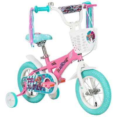 Bicicleta cu roti ajutatoare si cos, Paw Patrol, Skye, 12 inch