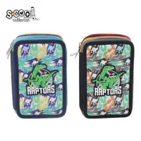 Penar neechipat 3 fermoare, raptors, 19.5x12x6.5 cm, S-COOL