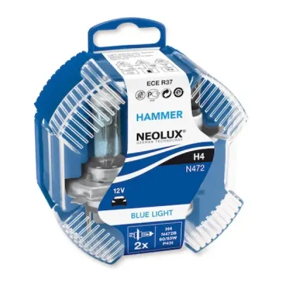 Set 2 becuri auto halogen pentru far Neolux Blue Light H4 60/55W 12V N472B