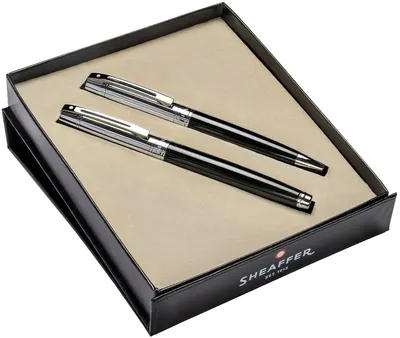Set stilou cu bilă și stilou Sheaffer 300 - Negru/Crom