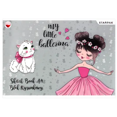 Caiet A4 pentru schite si desen Starpak, Balerina