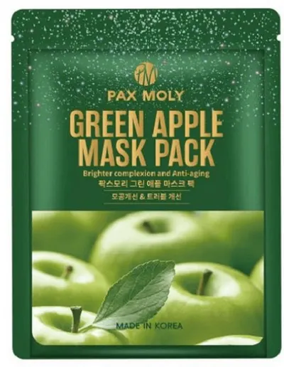 Pax Moly Mască de față folie cu măr verde, 25 ml