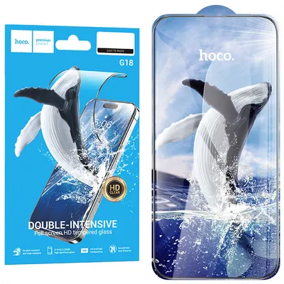 Folie Protectie HOCO G18, Double-Intensive, Compatibil cu iPhone 16 Pro, Sticla securizata, Margini negre Engros