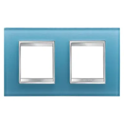 Placa ornament CProiector HORUS LUX international - IN GLASS - 2+2 modul HORIZONTAL - AQUAMARINE - CProiector HORUS