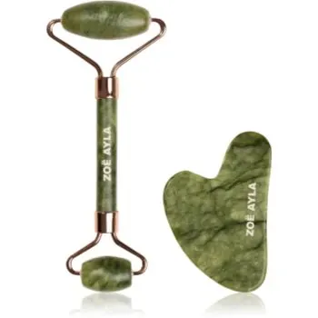 Zoë Ayla Jade Facial Roller And Gua Sha Tool set cadou faciale
