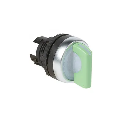 Osmoz illuminated standard handle selector switch - 2 stay-put positions 45° - verde