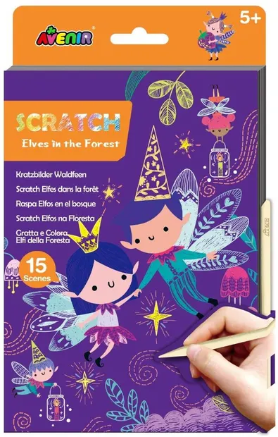 Carte scratch Avenir - Elfii în grădină, A5, 15 pag