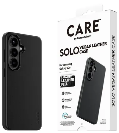 Husă CARE – Solo, Galaxy S26, Qi, negru
