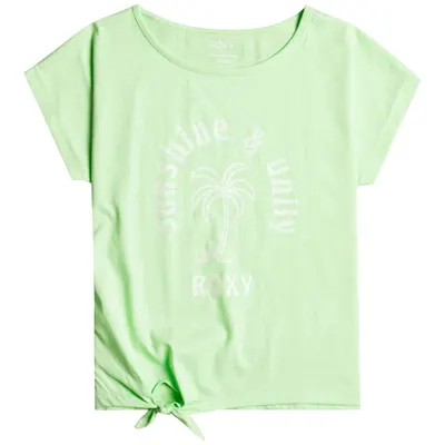 Tricou cu mânecă scurtă pentru fete Roxy Pura Playa verde