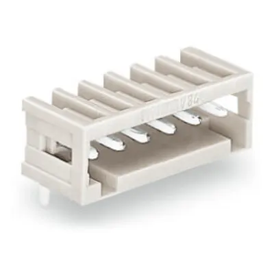 THT male header; 0.8 x 0.8 mm solder pin; angled; 100% protected against mismating; Pin spacing 2.5 mm; 3-pole; light gray