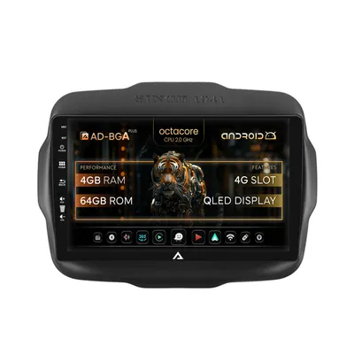 Navigatie Jeep Renegade (2014-2018), Android, A-Octacore 4GB RAM + 64GB ROM, 9 Inch - AD-BGA9004+AD-BGRKIT286