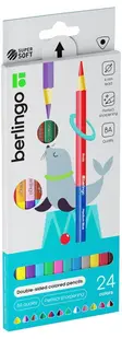 Creioane colorate cu două capete Berlingo - 24 culori