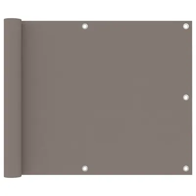 vidaXL Paravan de balcon, gri taupe, 75x600 cm, țesătură oxford