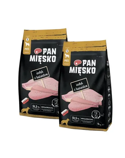 PAN MIĘSKO Hrană uscată pentru câini curcan cu fazan S 2x9 kg