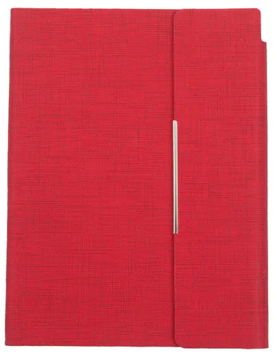 Agenda din piele cu capac magnetic Trend A5 - Rosu
