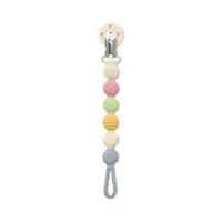 Lant pentru suzeta din silicon, clips de prindere, BPA free, Blue Mix