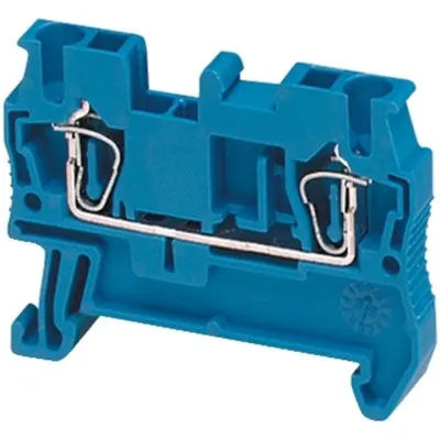 Bloc terminal cu surub, 2 pct, 2.5 MM², albastru