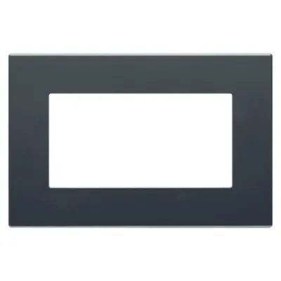 Placa Ornament Dahlia - in Technopolymer - Double Plate - Anthracite Grey