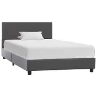Gossi cadru de pat, gri, 90x200 cm, piele ecologica