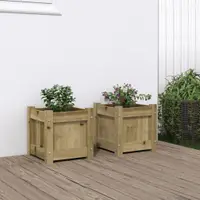 Gossi jardiniere de gradina , 2 buc., lemn de pin impregnat