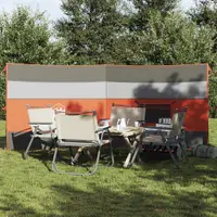 Gossi paravan de camping, gri/portocaliu, 340x130 cm, impermeabil