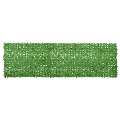 vidaXL Paravan de balcon, frunze verzi, 600x150 cm