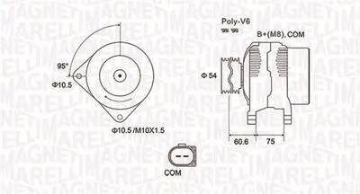 Alternator (14V, 150A) BMW Seria 3 (E90), 3 (E91), 3 (E92), 5 (E60), 5 (E61), 7 (E65, E66, E67), X3 (E83) 2.0D 2.5D 3.0D intre 2002-2013