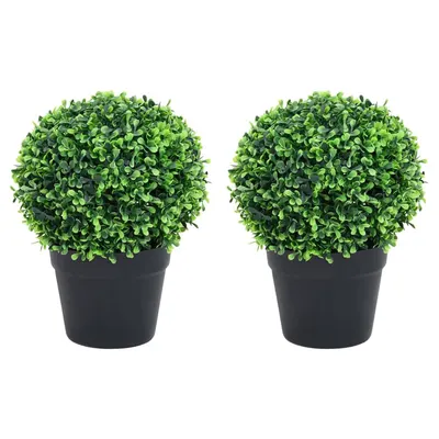 Gossi plante artificiale cimisir cu ghiveci, 2 buc. verde 37 cm minge
