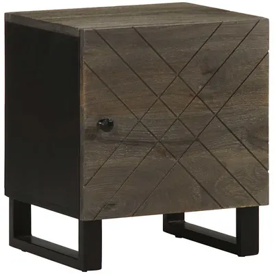 Gossi noptiera, negru, 40x33x46 cm, lemn masiv de mango