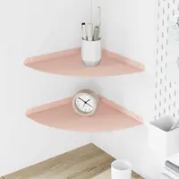 vidaXL Raft Suspendat pentru Colț 2 buc. Roz 30 x 30 x 2 cm