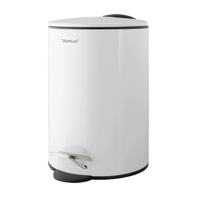 Coș de gunoi alb mat cu pedală din oțel 3 l Tubo – Blomus