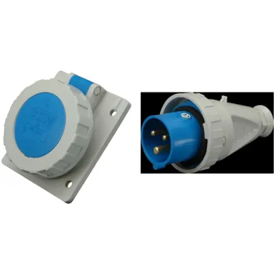 Solutie Completa Priza Incastrata si Fisa Industriala SEZ IP67 (32A, 400V, 5 Poli) - Fiabilitate Maxima in Medii Industriale Exigente