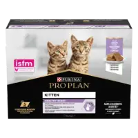 Pachet 10 buc x 85 gr Hrana umeda pentru pisici Pro Plan Kitten Healthy Start cu curcan