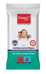 Servetele umede Antibacteriene Kids, 15 bucati, Expert Wipes
