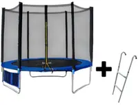 Trambulină pentru copii cu plasă și scară Buba - 6FT, 183 cm
