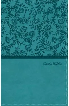 Biblia Reina-Valera 1960, Tierra Santa, Ultrafina Letra Grande, Leathersoft, Turquesa, Con Cierre