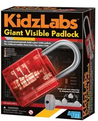 Jucărie de construcție 4M Kidz Labs - Un lacăt transparent gigant