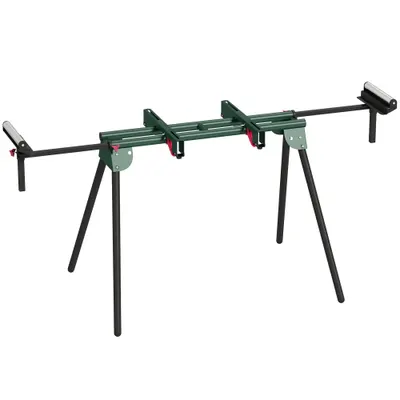 HOMCOM Suport pentru Troncatrice cu Brațe Reglabile, Picioare Pliabile, Înălțime Ajustabilă, Capacitate 150 kg, Verde | Aosom Romania