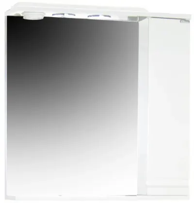 Dulap baie suspendat seria 786 cu oglinda, front MDF, montat, alb, 65x71 cm